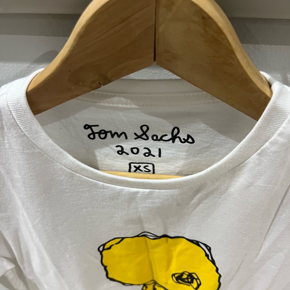 Tom Sachs White T-Shirt with Yellow Graphic